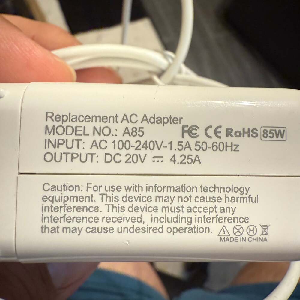 Replacement 60W MagSafe AC Adapter for MacBook Pro 13 (A1184)